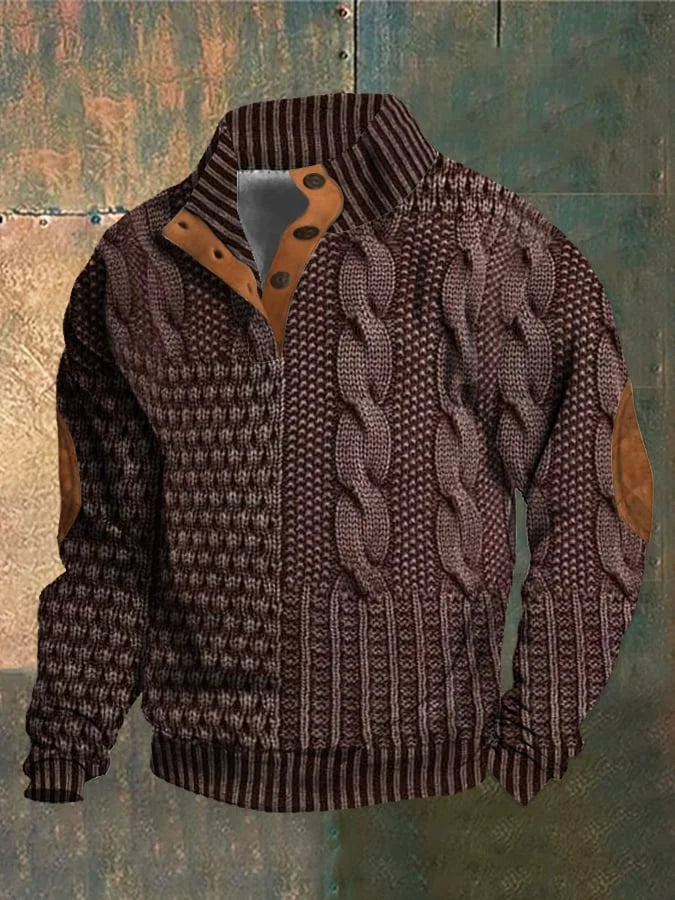 Alphonse - Turtleneck Sweater with Button Placket