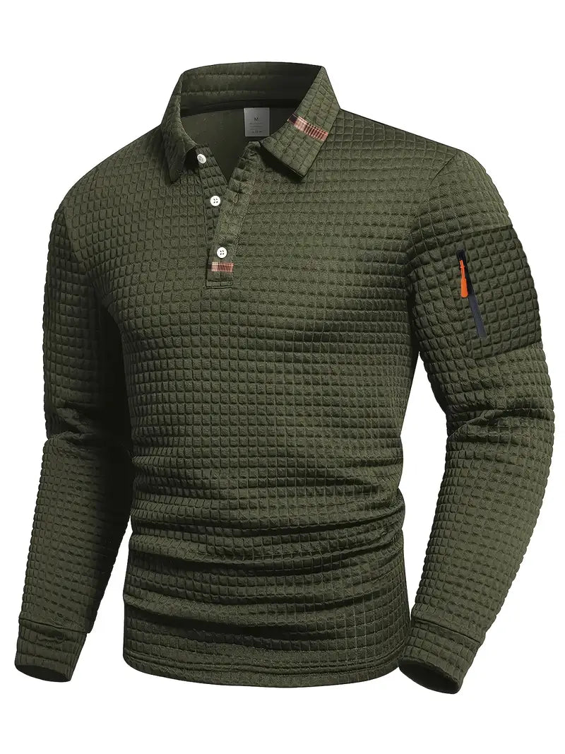 Ephraim | Textured Polo Shirt With Sleeve Pocket