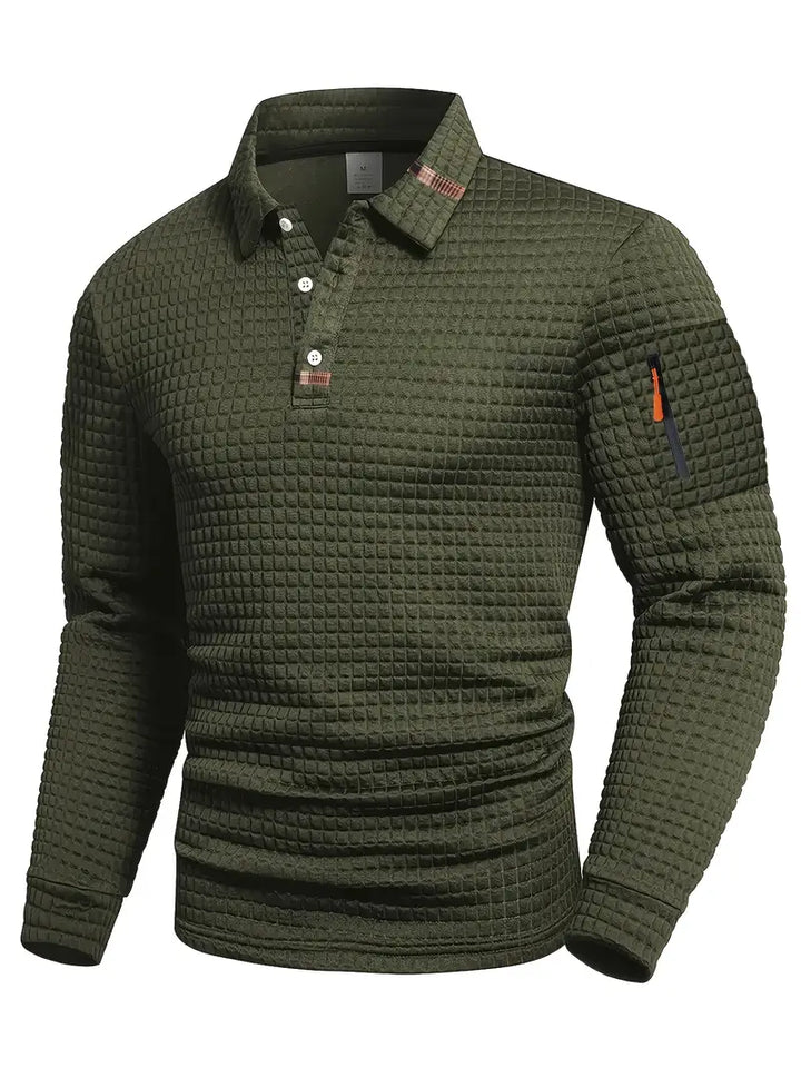 Ephraim | Textured Polo Shirt With Sleeve Pocket