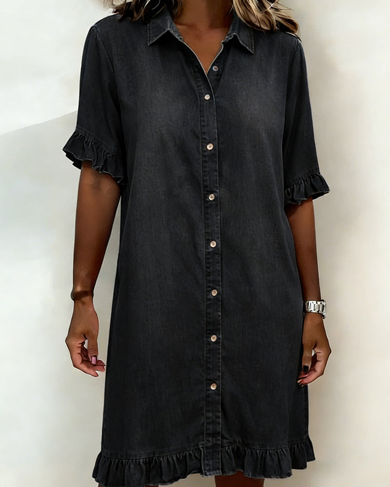 Mode® | Comfortable Denim Dress with Flattering Sleeve