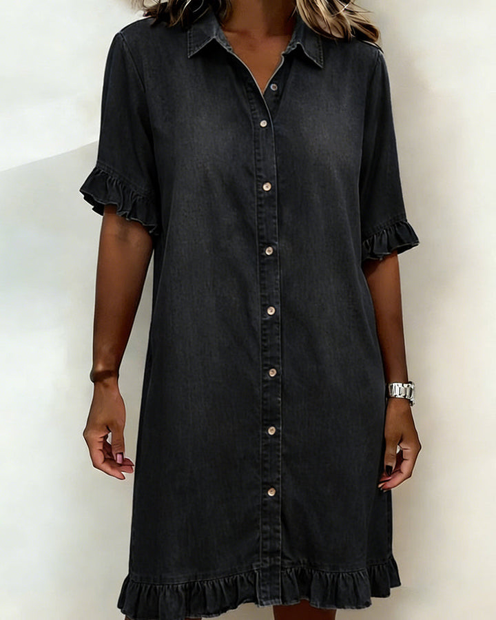 Mode® | Comfortable Denim Dress with Flattering Sleeve