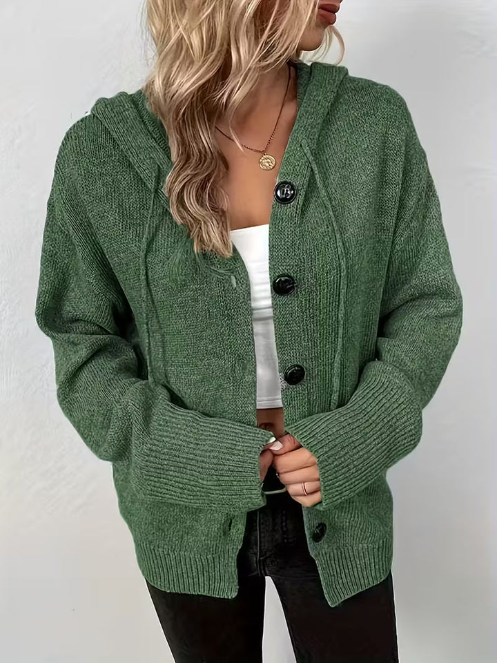 Karalina™ | Cable Knit Button-Front Cardigan