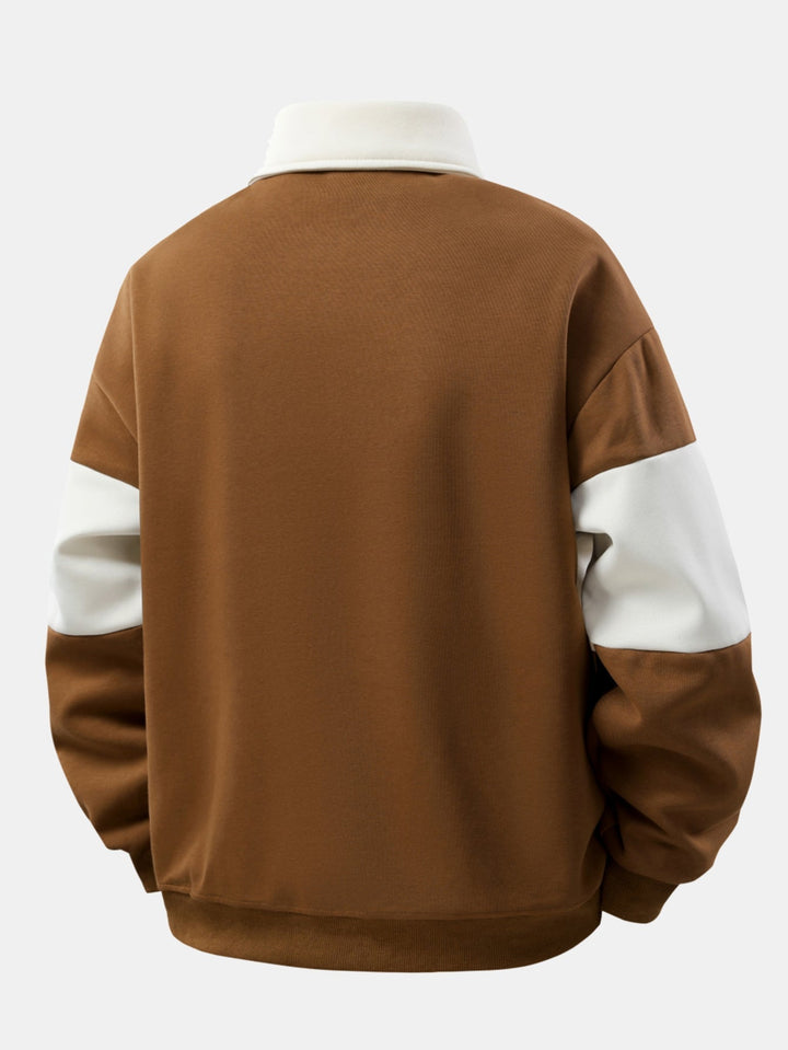 Miles | Refined Striped Polo Sweatshirt