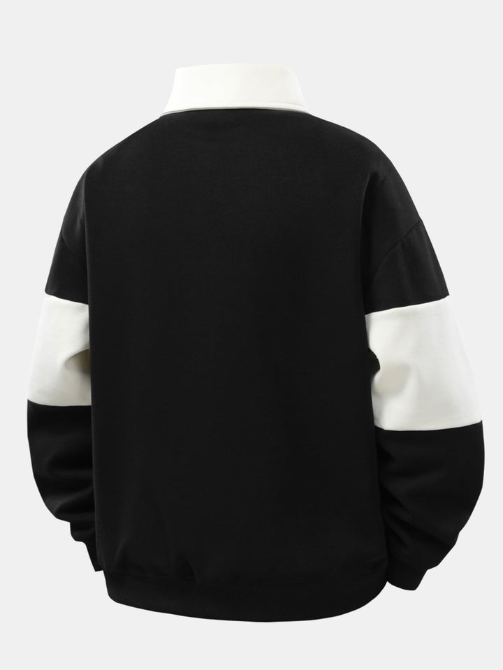 Miles | Refined Striped Polo Sweatshirt