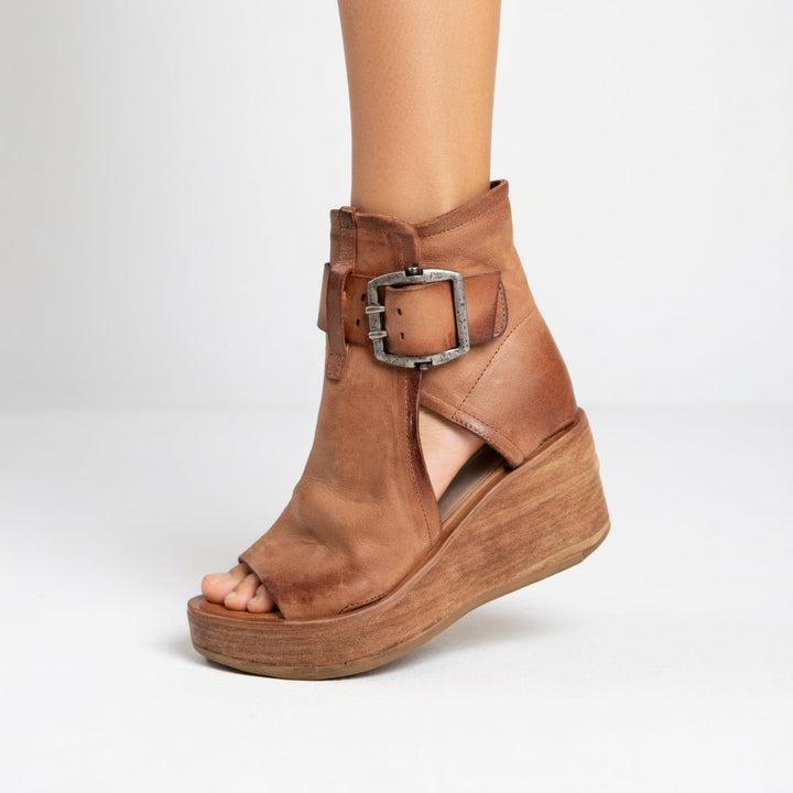Orélisse™ — Open-toe Wedge Ankle Boots in Modern Style