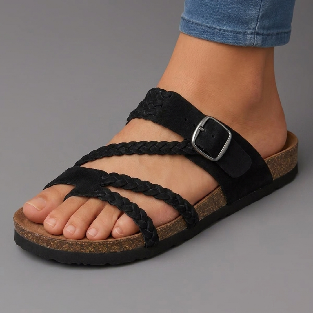 Hayleigh | Braided Cork Sandals