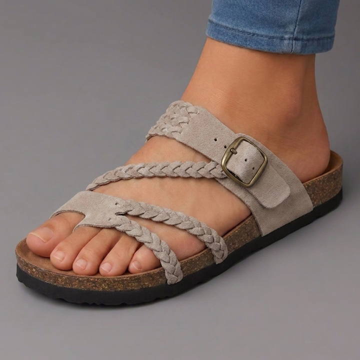 Hayleigh | Braided Cork Sandals