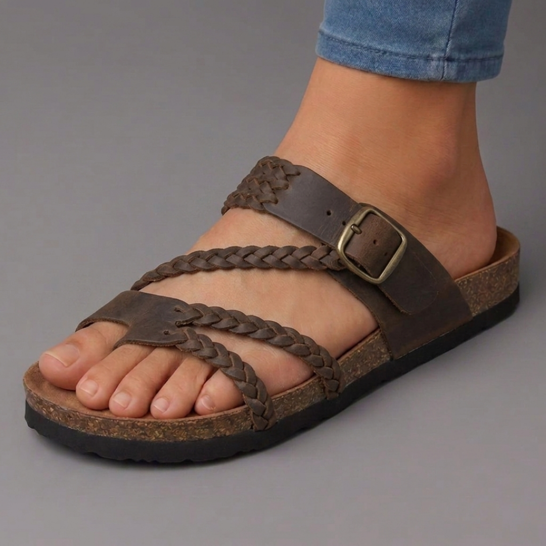 Hayleigh | Braided Cork Sandals