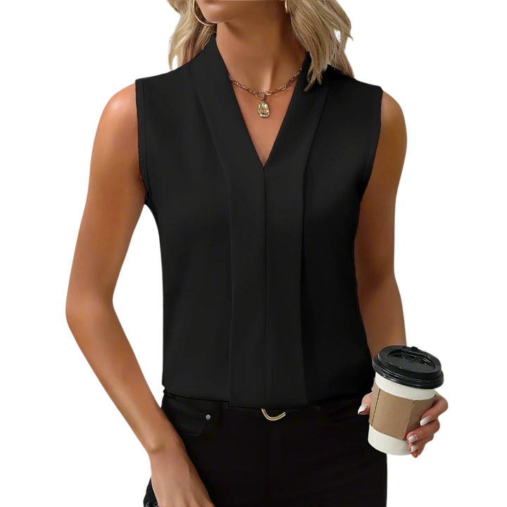 Rome | Sleeveless V-Neck Blouse
