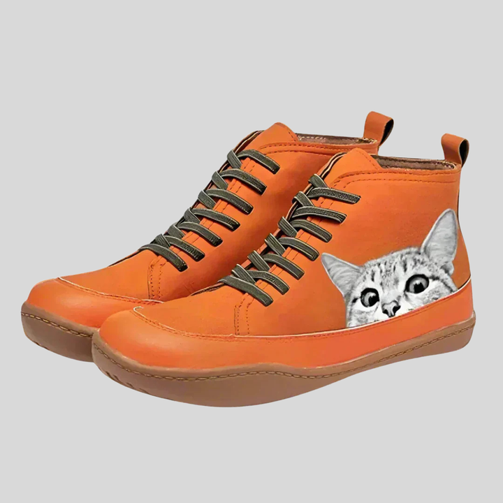 Sofie | Leather Ankle Boots for Cat Lovers