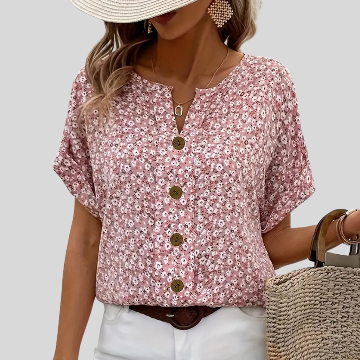 Verna | Floral Print Elegant Blouse