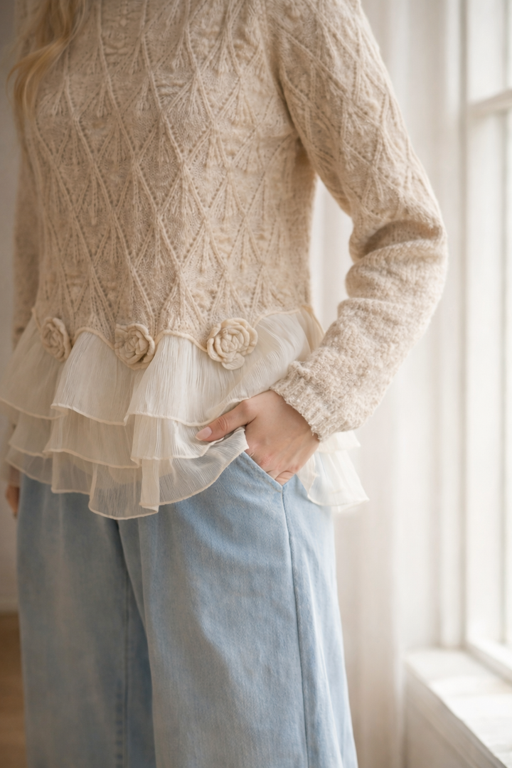 Taylor | Elegant Ruffle Cardigan