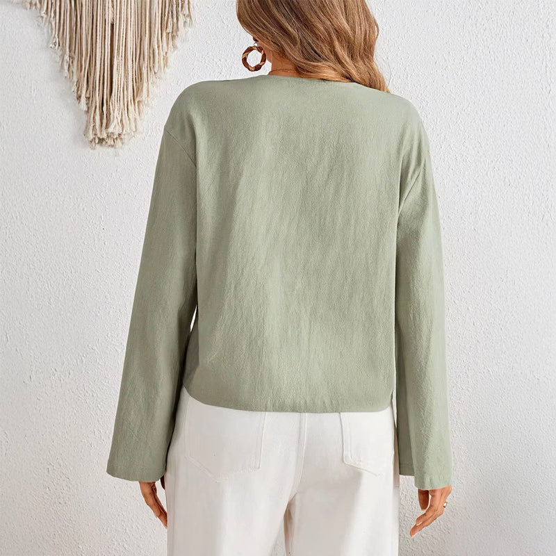 Villarosa | Lace-Up Blouse