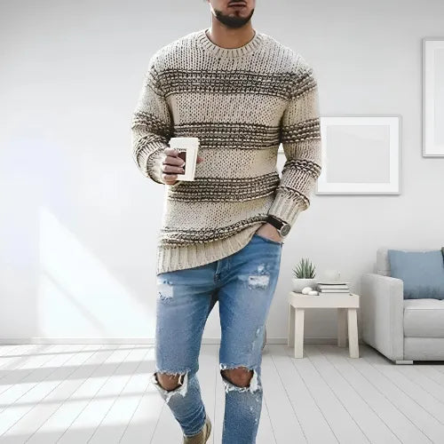 Darren | Striped Chunky Sweater