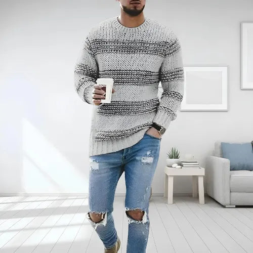 Darren | Striped Chunky Sweater