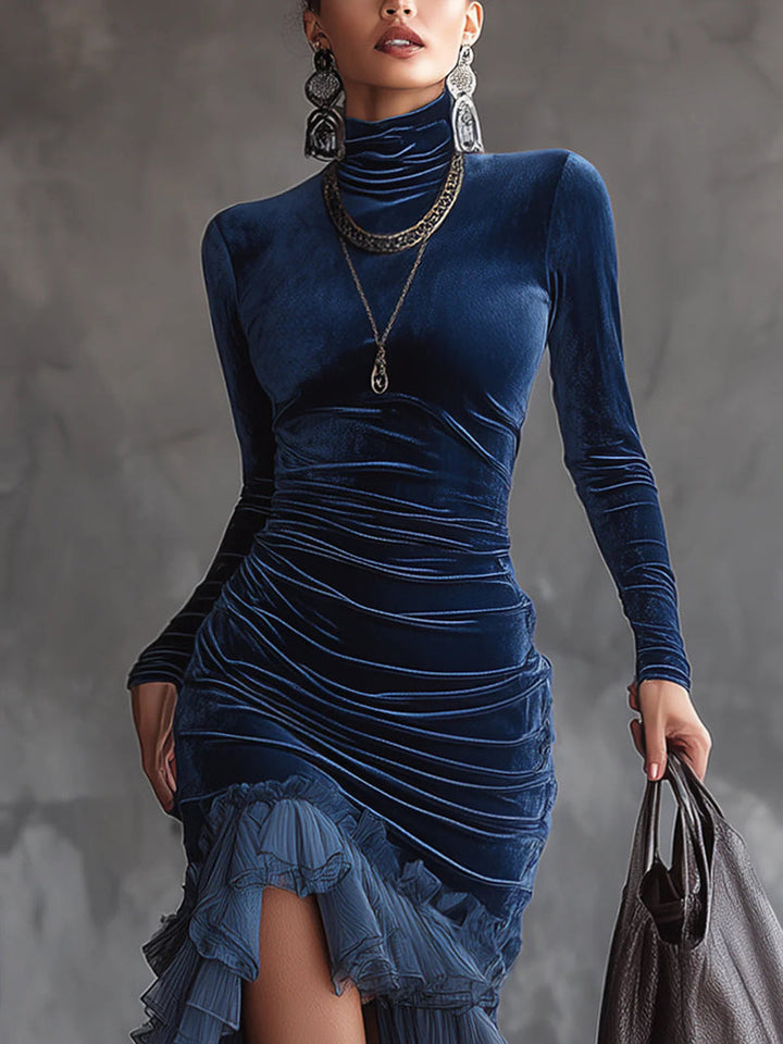 Fiana | Pleated Maxi Dress with Flowing Silhouette