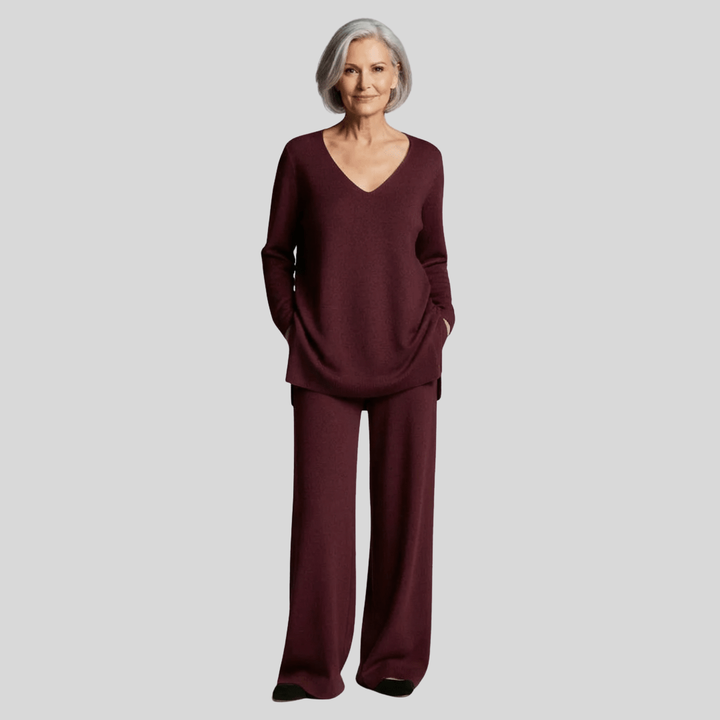 Anny | Refined V-Neck Two-Piece Set
