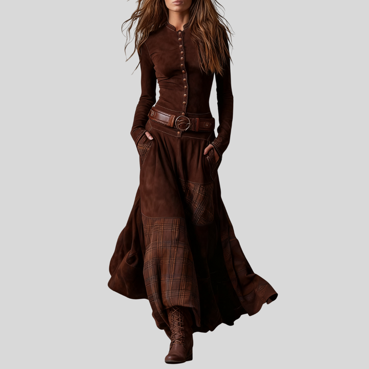 Grace | Vintage Suede Dress