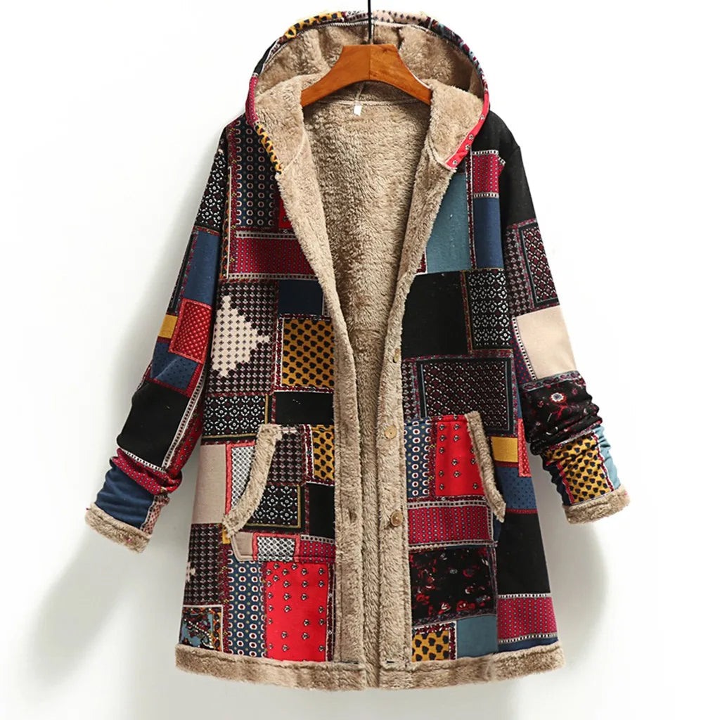 Giuliana | Fuzzy Patchwork Jacket