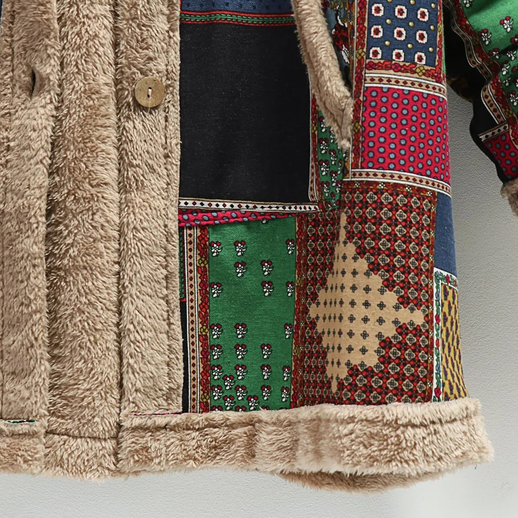 Giuliana | Fuzzy Patchwork Jacket