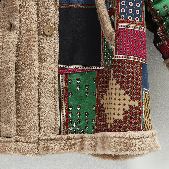 Giuliana | Fuzzy Patchwork Jacket