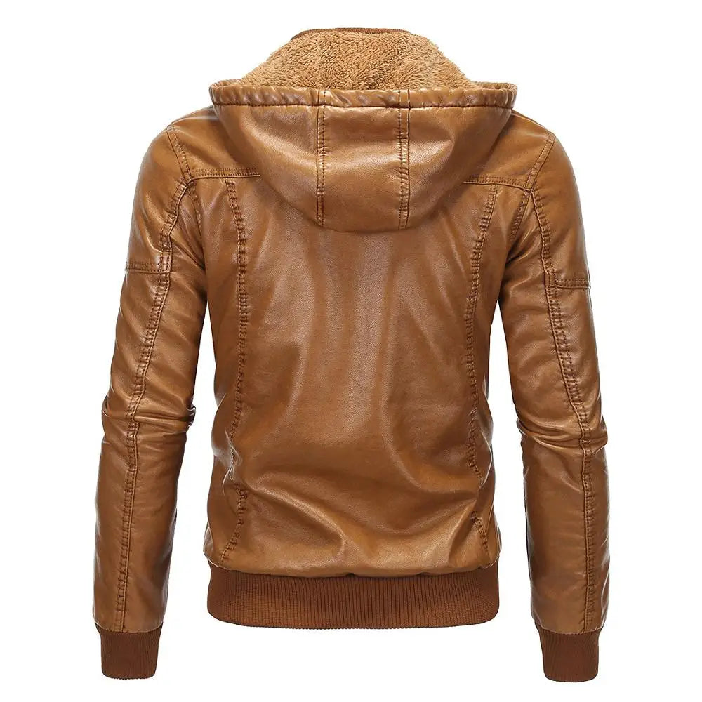 Nathan™ | Black jacket with removable hood