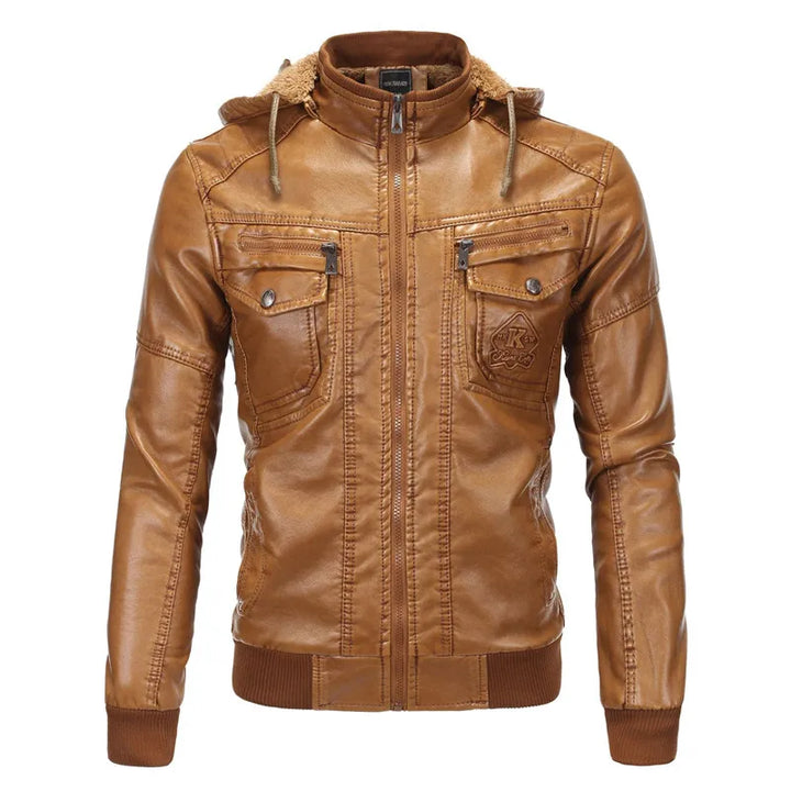 Nathan™ | Black jacket with removable hood