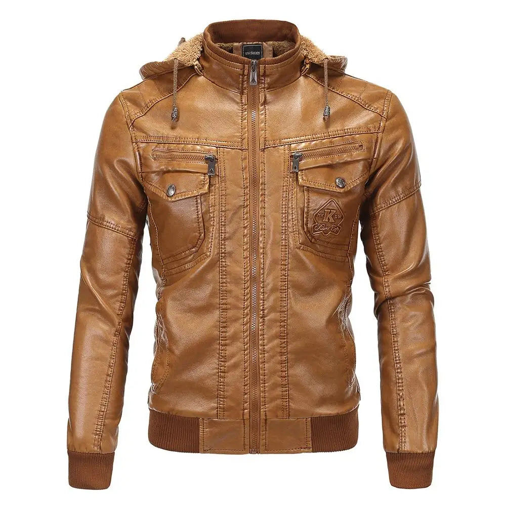 Nathan™ | Black jacket with removable hood