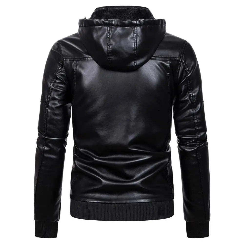 Nathan™ | Black jacket with removable hood