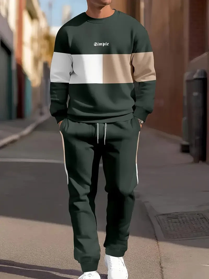 Brigham | Colorblock Round Neck Tracksuit