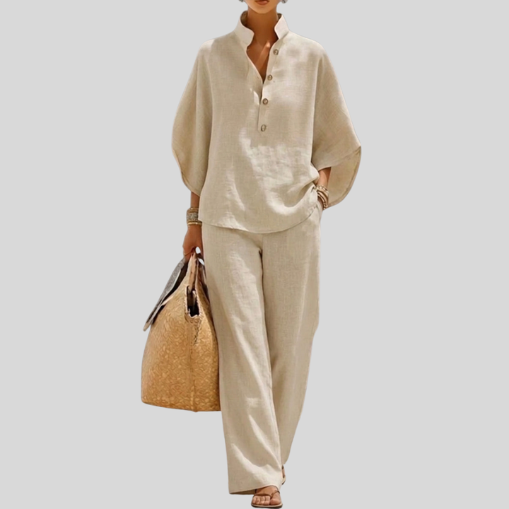 Mariel | Batwing Sleeve Wide Leg Pants Set