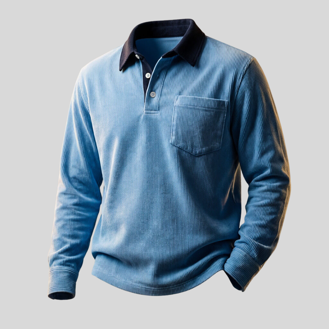 Orvion | Soft Touch Corduroy Polo Shirt