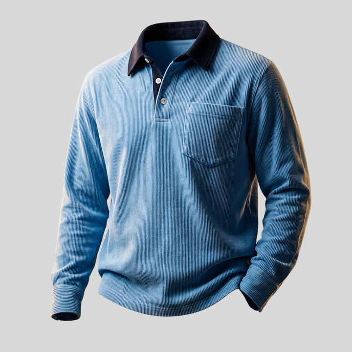 Orvion | Soft Touch Corduroy Polo Shirt
