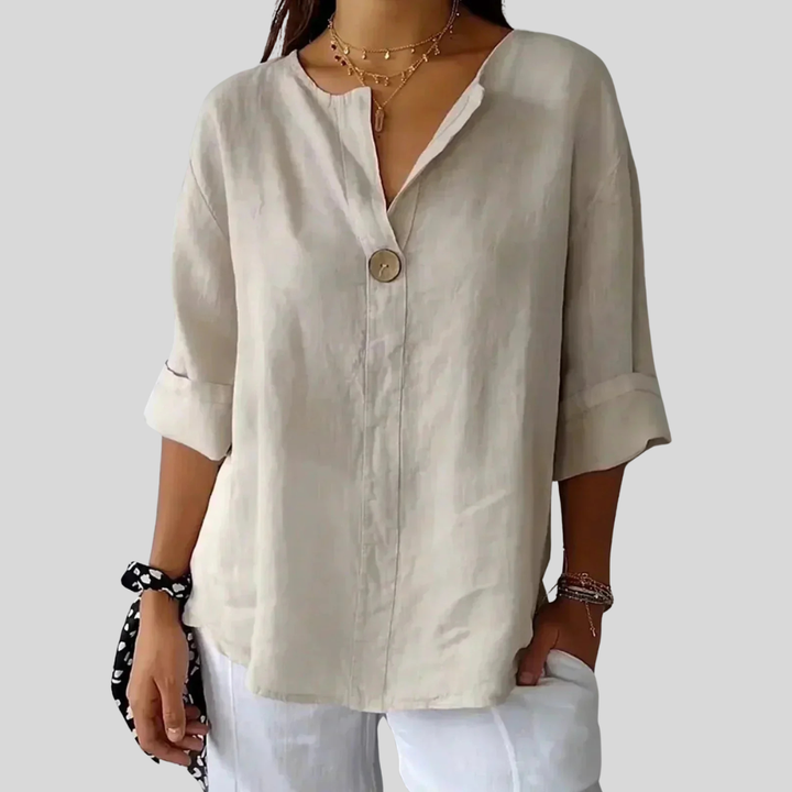 Zamma | Relaxed V-Neck Top