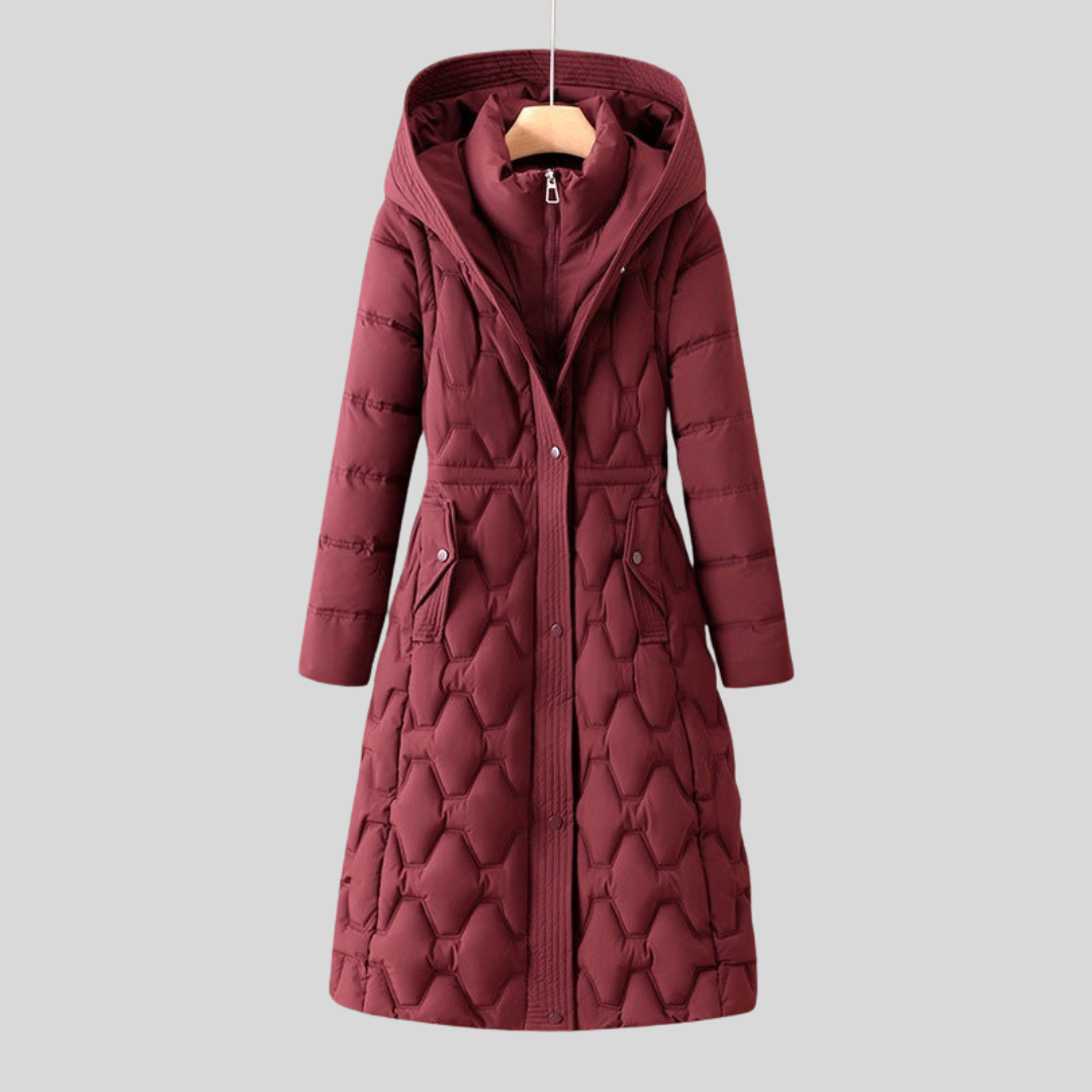 Jenace | Long Quilted Coat with Hood