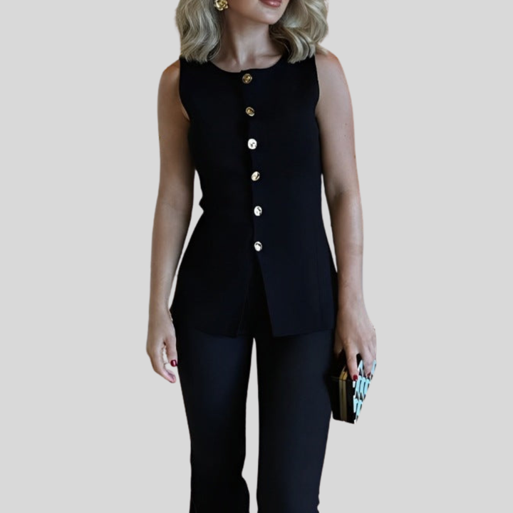 Grier | Sleeveless Peplum Top