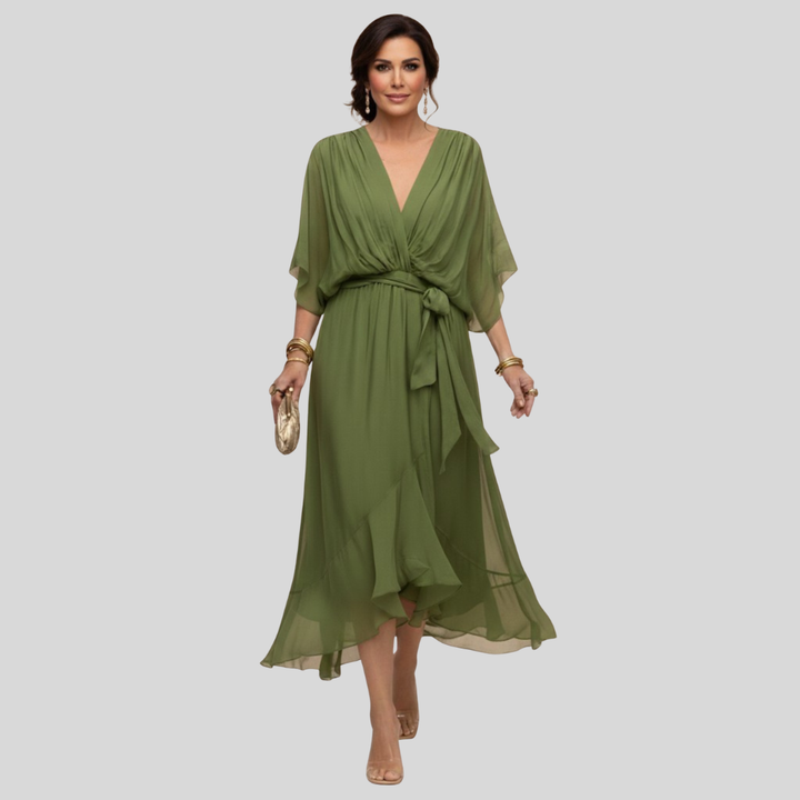 Arabella | Flowing V-Neck Silhouette Dress