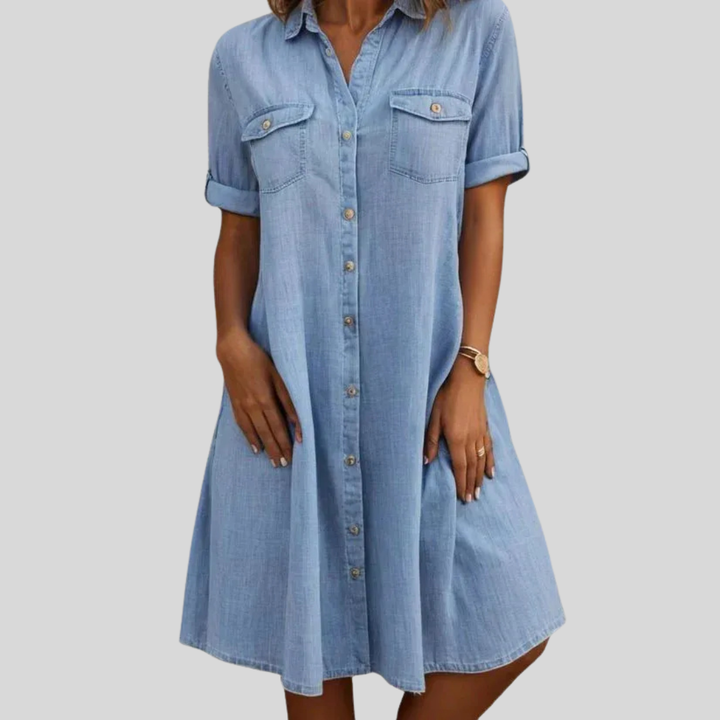 Eliza | Buttoned Denim Dress