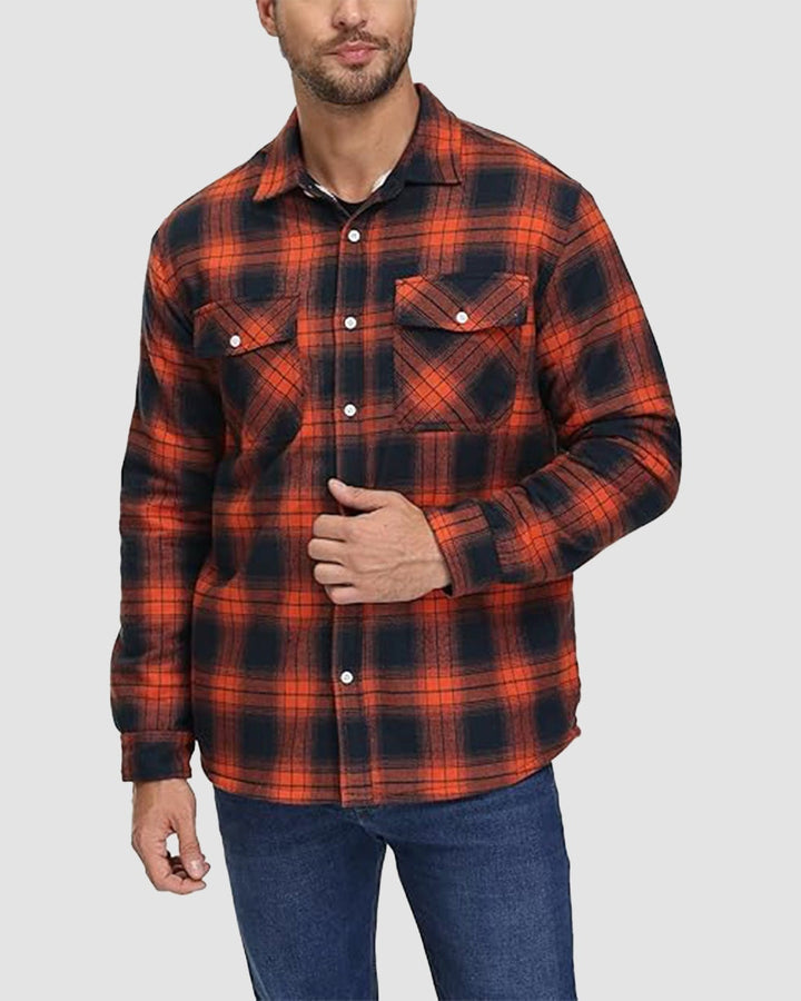 Klaus™ | Warm and Quilted Checkered Overshirt