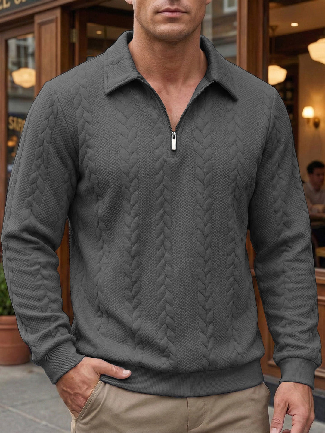 Orvel | Stylish Casual Zip-Neck Sweater