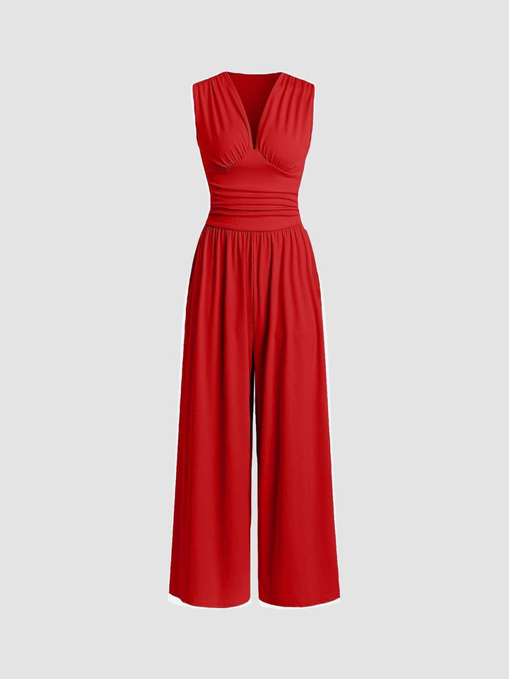 Quinn | Chic Sleeveless Wide-Leg Jumpsuit