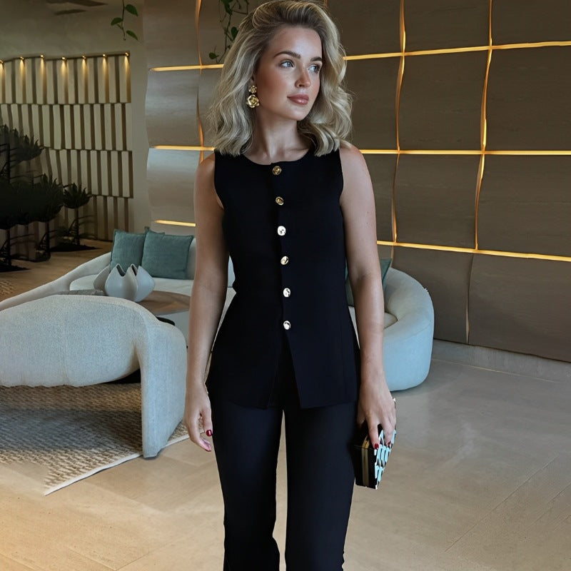 Grier | Sleeveless Peplum Top