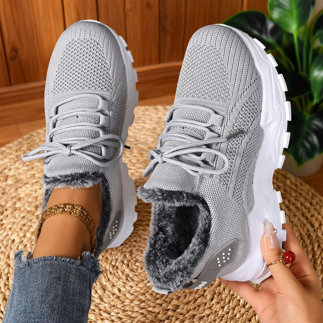 Brydee | Fleece Lace-Up Sneakers