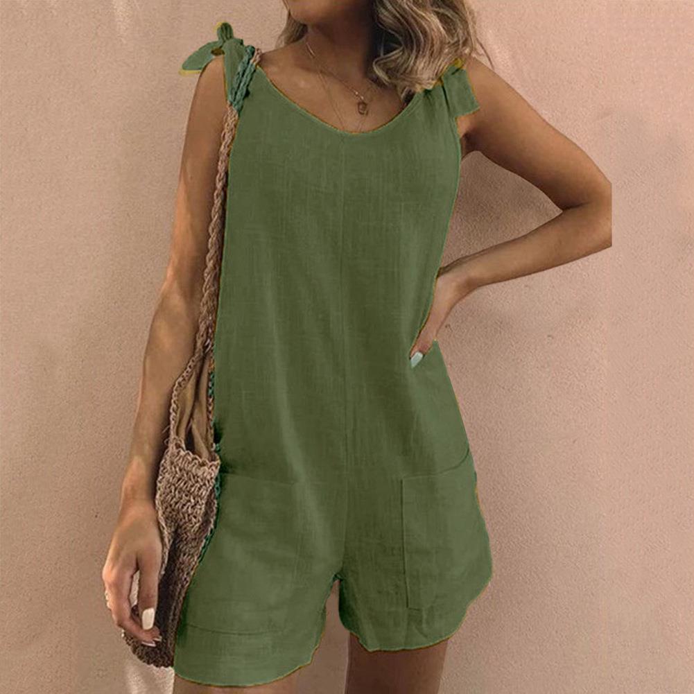 Una – Jumpsuit with Bow Straps and Pockets