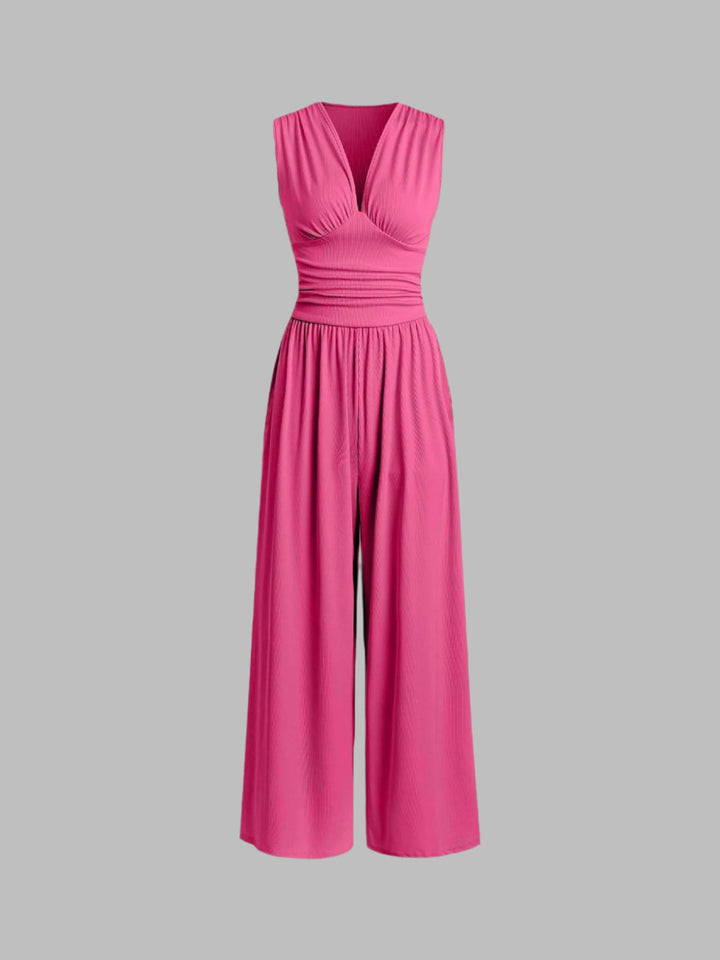 Quinn | Chic Sleeveless Wide-Leg Jumpsuit