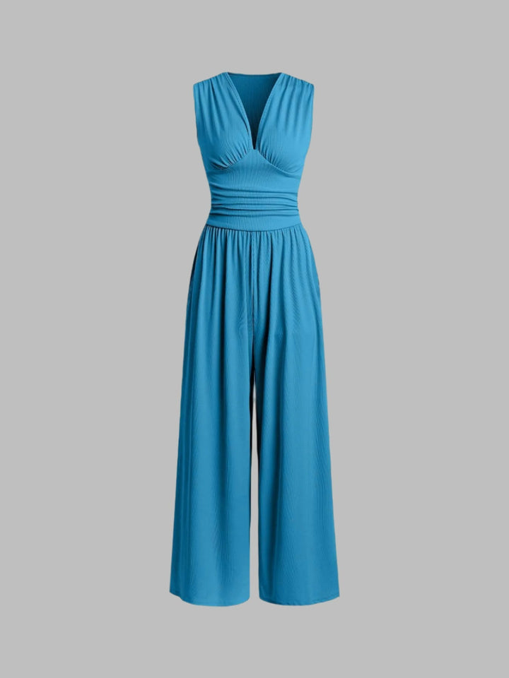 Quinn | Chic Sleeveless Wide-Leg Jumpsuit