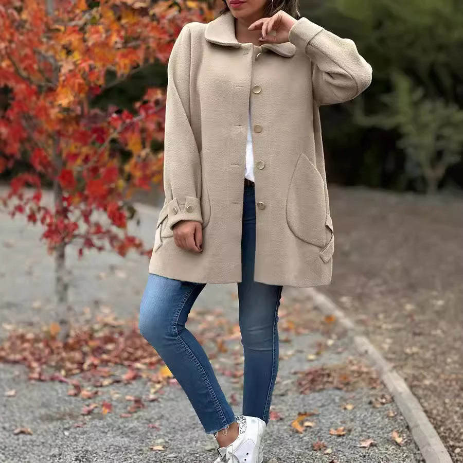 Adeline | Elegant Tailored Button Coat