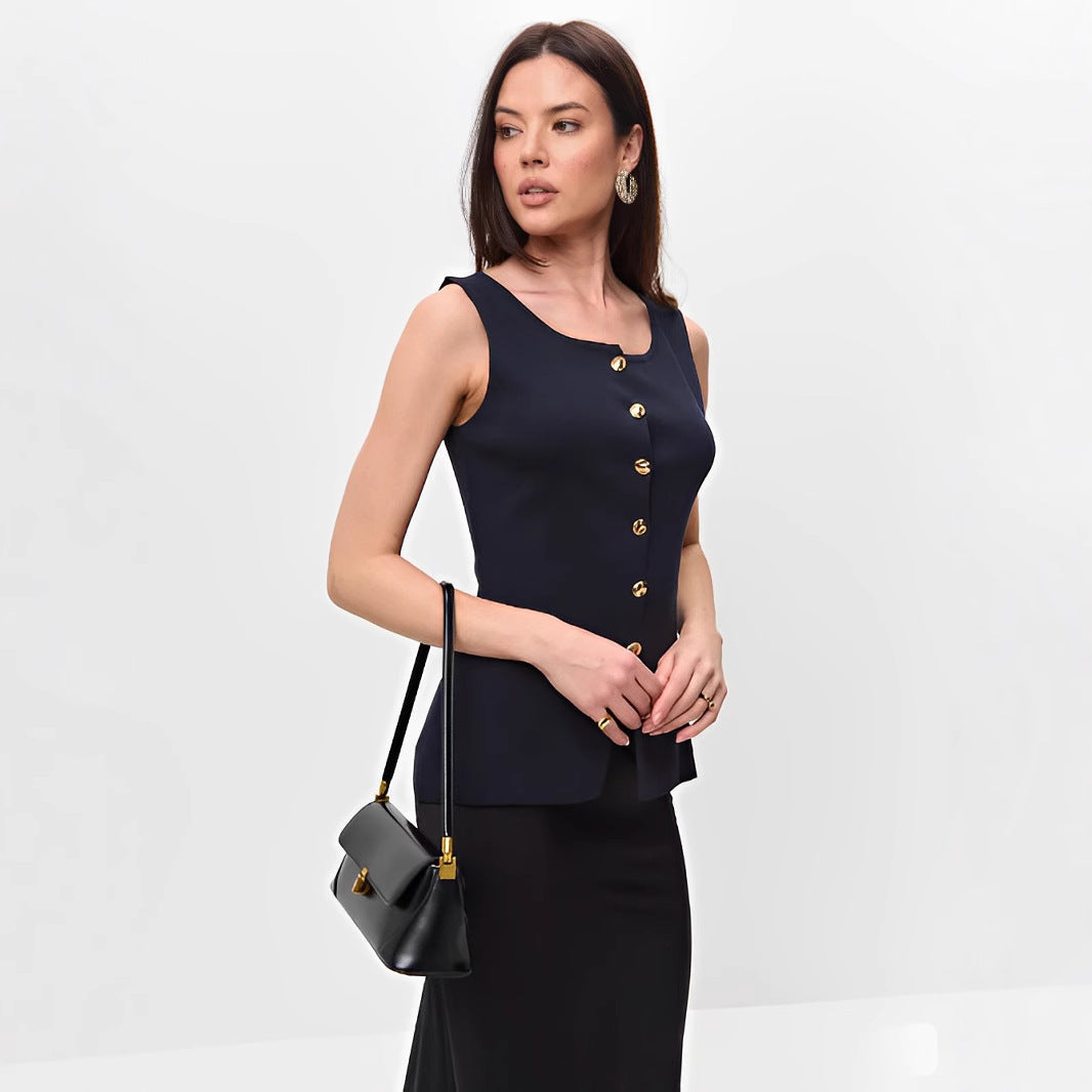 Grier | Sleeveless Peplum Top