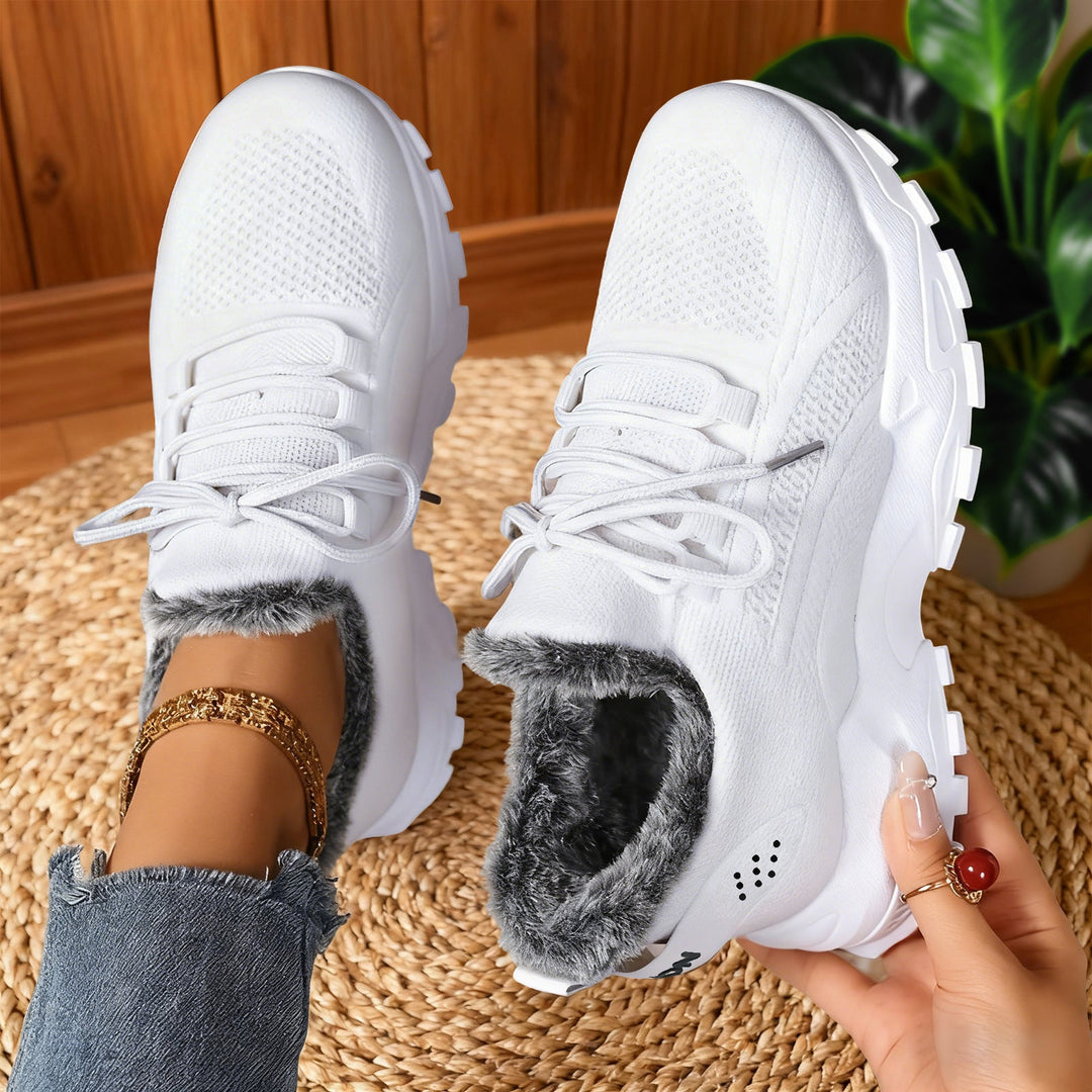 Brydee | Fleece Lace-Up Sneakers