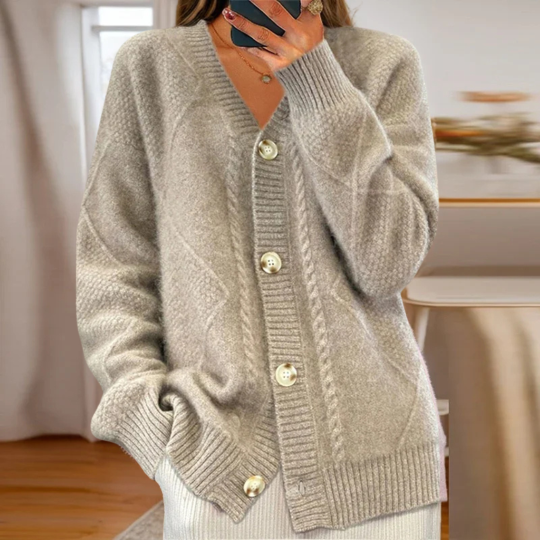 Eloisa | Textured Cable Cardigan